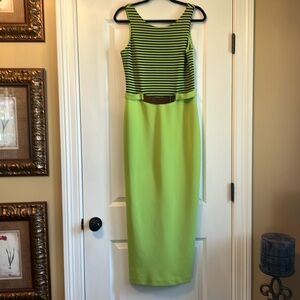 Vintage Joseph Ribkoff Creations Green Long Tank Dress